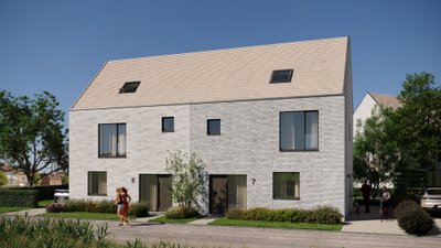 Voorgevel woningen 7 en 8