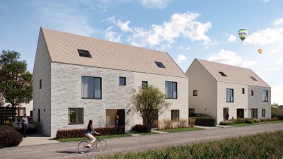 Straatbeeld van het woonproject